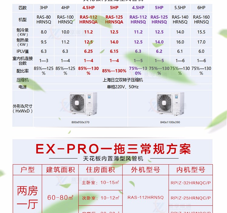 日立家用中央空调EX-PRO系列